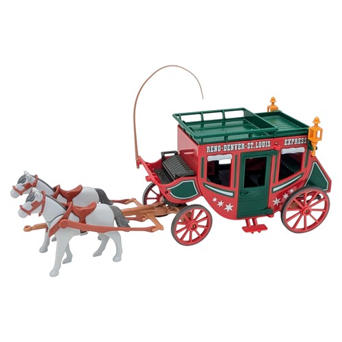 Playmobil stagecoach green - , red