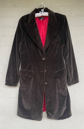 Velvet coat chocolate brown - velvet, chocolate-brown