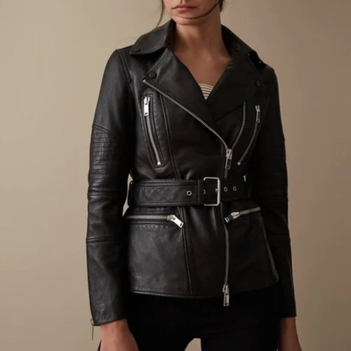 Reiss dulcie belted lamb biker - belted,