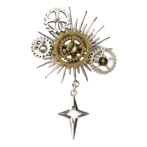 Dark fantasy gear brooch - dark,
