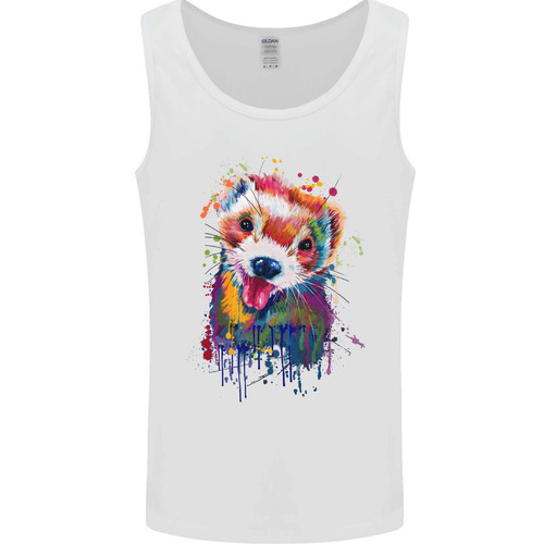 Ferret watercolour mens vest - watercolour,
