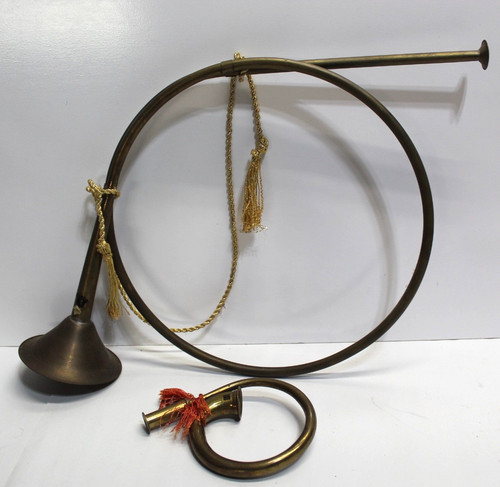 Vintage solid brass horns - solid,