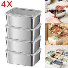 Set of 4 Stainless Steel Food