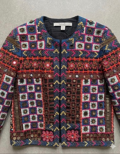 Embroidered beaded jacket - embroidered,
