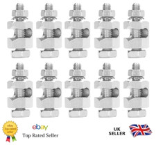 Lightning Protection Cable Clamp External Hex Copper Grounding Protection 10PCS 