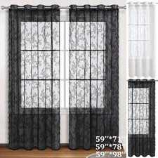 French Rose Embroidered Sheer