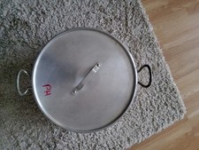 Large Aluminum Cooking Pot With Lid- 16" Diameter x 9" Deep- Excellent Condition