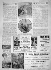 Old Antique Print 1909 Motor