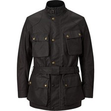 Belstaff Trialmaster Motorbike Motorcycle Waxed Cotton Jacket Black