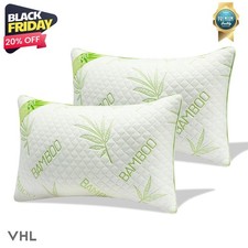 New Luxury Soft Bamboo Memory Foam Pillow, Anti-Bacterial Premium Support Pillow