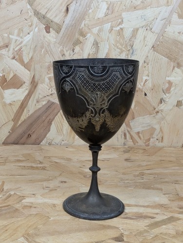 Vintage goblet chalice metal - vintage,