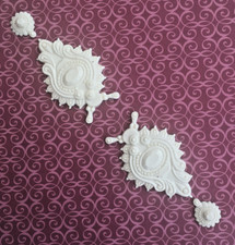 Applique ornate resin 2pcs