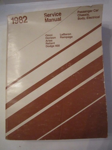 1982 chrysler car auto manual - auto,