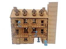 WW2 Wargames Large House with Balcony D-Day Normandy Model