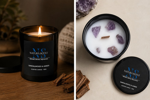 Sandalwood amber candle 150g - &,