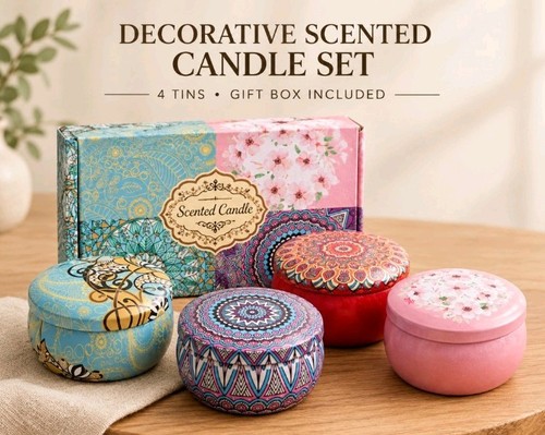 Decorative scented candle set - decorative,
