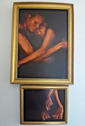 Original framed signed oil - original,
