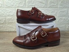 Pepe Catalá Brown Leather Double Monk Strap Shoes EU 41 UK 7 Made in Spain