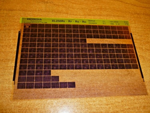 1995 honda microfiche parts - microfiche,