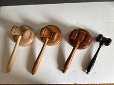 WOODEN HARDWOOD TURNED GAVEL &