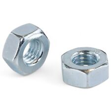 HEX STEEL NUTS FULL BZP ZINC PLATED METRIC M4 M5 M6 M8 M10 M12 M14 M16 M20