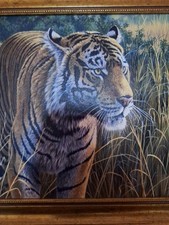 'Hidden Danger' by Stephen Gayford, 2006, Signed Tiger Print, Canvas On Board