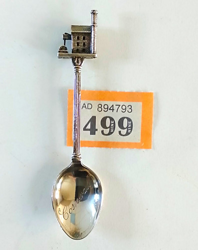 Vintage souvenir spoon cornish - vintage,