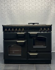 RANGEMASTER  CLASSIC LEISURE 110cm FULL NATURAL GAS COOKER IN BLACK AND GOLD 