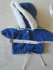 ORIGINAL 1970s 10/12" DOLLS JACKET  DOLL CLOTHING VINTAGE METAL POPPERS