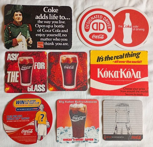 Coca cola beer mats - beer,