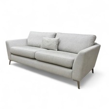DFS 'Libby' 3 Seater Sofa Silver Combination Plain Modern Back RRP £1000 NEW