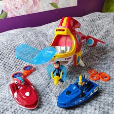  Paw Patrol  working sub. sounds lights. Vehicles With  Figures. Preowned Vgc 