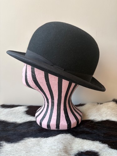 Vintage black bowler hat
