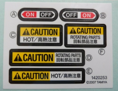 New tamiya caution on - tamiya, on/off'