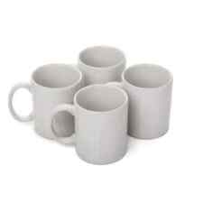 Sabichi White Day To Day 4pc Stoneware Mug Set, Microwave & Dishwasher Safe