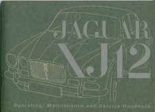 Jaguar XJ12 Series 1 Original Owners Handbook Pub. E/171/2 + 2 charts