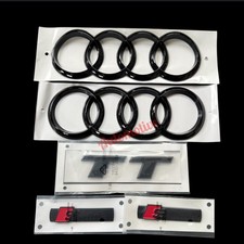 Audi TT MK3 Badges Gloss Black Full Set 2014-2023 S-Line Premium Quality