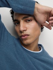 Marks & Spencer Mens Blue Wool