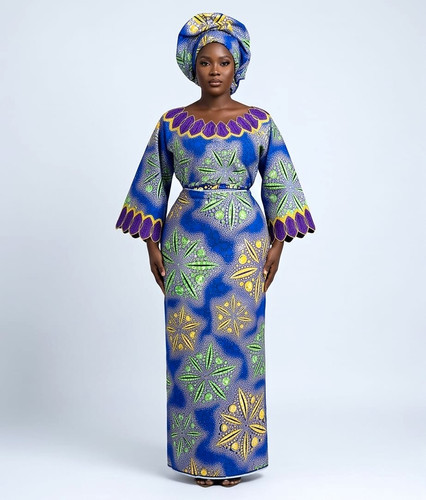Women blue african - blue,