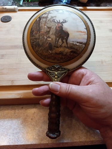 Antique stag scene beveled - stag,