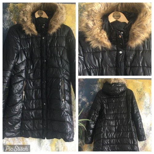 Womens coat black - womens, quilted