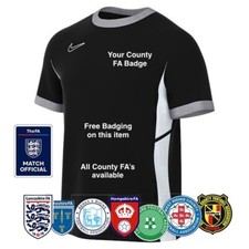 Nike Academy 2025-2026 FA Referee S/S T Shirt Warm Up Top - Free County FA Badge