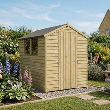 7x5 Wooden Garden Shed Overlap