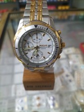 PULSAR 7T62-X033 (SEIKO MADE) MENS CHRONOGRAPH STAINLESS STEEL, ALARM WATCH USED