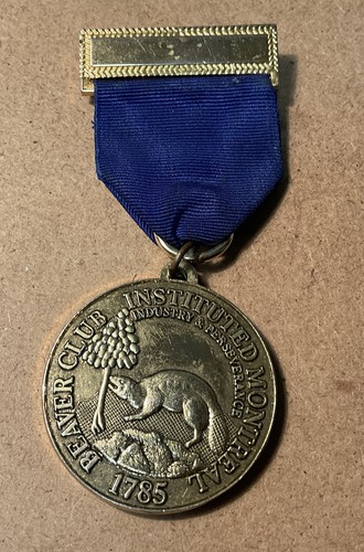 Canadian beaver club medal - canadian.,