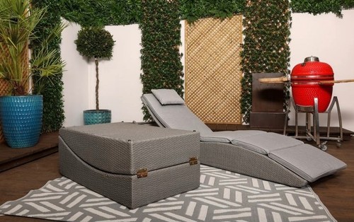Elegant grey rattan garden - grey,