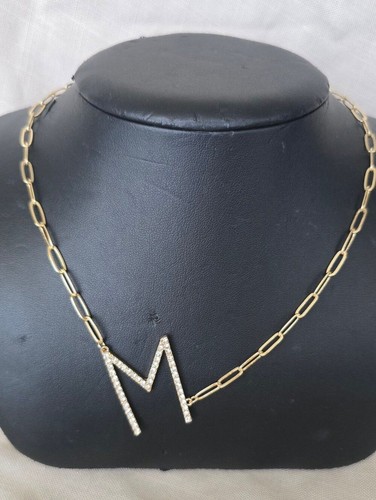 Gold plated initial necklace - gold-plated,