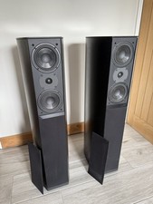 Jamo 707A 200W High End Black Floor Standing Speaker Pair Bi wired Sweet Sound