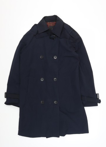 Zara men blue trench coat - blue, xs
