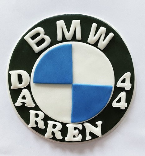 Edible fondant bmw cake topper - cake,
